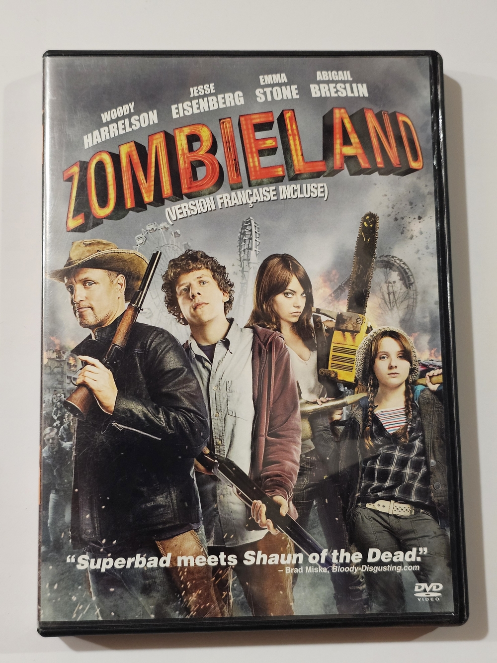 Zombieland DVD 2010 Widescreen Canadian Bilingual Woody Harrelson Emma Stone